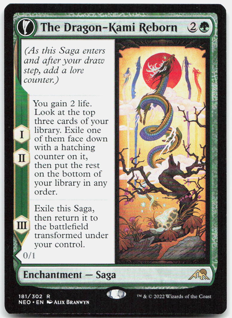 The Dragon-Kami Reborn NM R Kamigawa: Neon Dynasty 181