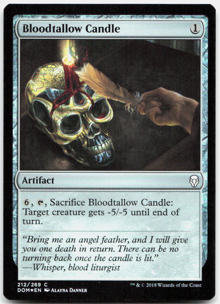 Bloodtallow Candle NM Foil C Dominaria 212