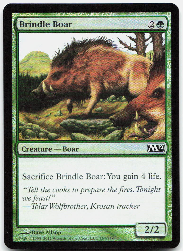 Brindle Boar NM Foil C Magic 2012 (M12) 167