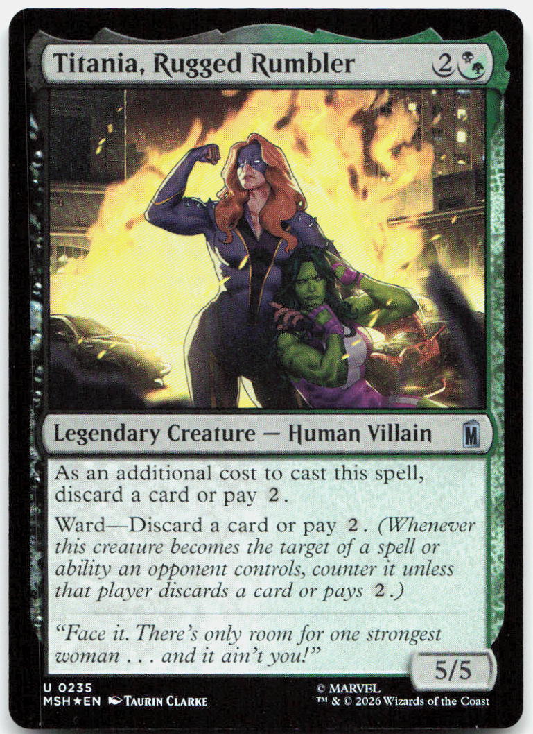 Titania, Rugged Rumbler NM Foil U Marvel Super Heroes 235