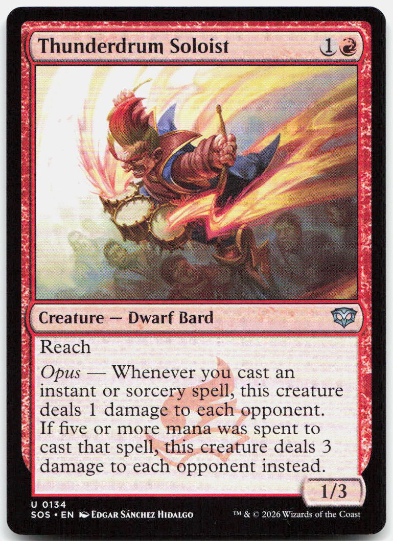 Thunderdrum Soloist NM U Secrets of Strixhaven 134