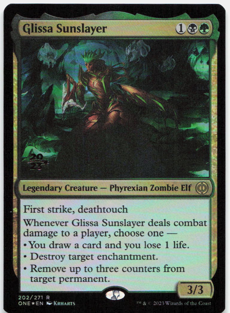 Glissa Sunslayer NM Foil R Promo: Phyrexia: All Will Be One 202