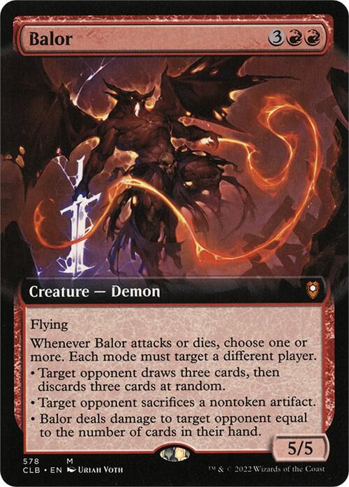 Balor (Extended Art) NM M Commander Legends: Battle for Baldur's Gate 578