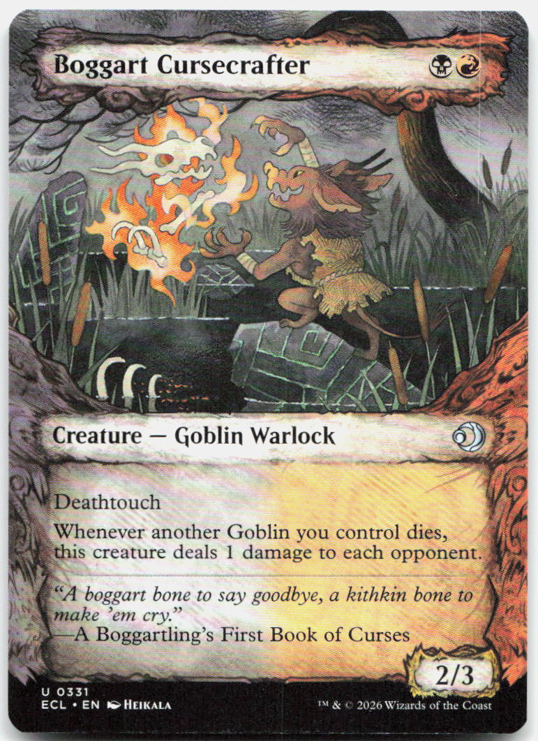Boggart Cursecrafter (Showcase) NM U Lorwyn Eclipsed 331