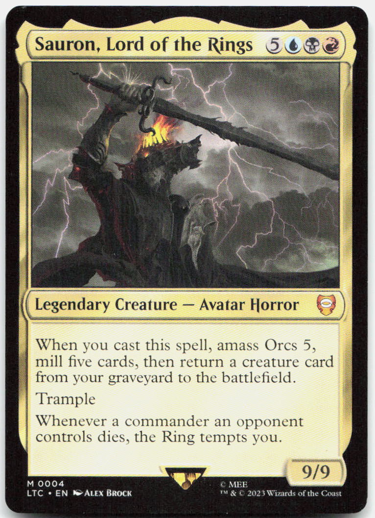 Sauron, Lord of the Rings NM M Commander: The Lord of the Rings: Tales of Middle