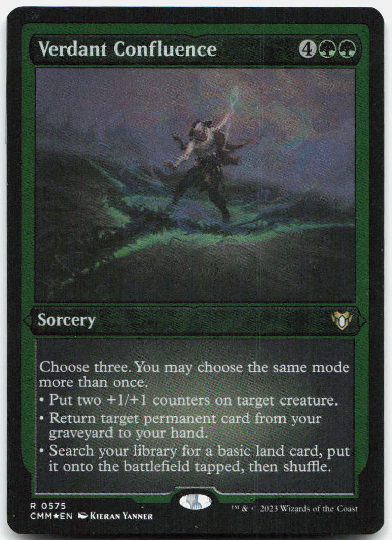 Verdant Confluence (Foil Etched) NM Foil R Commander Masters 575