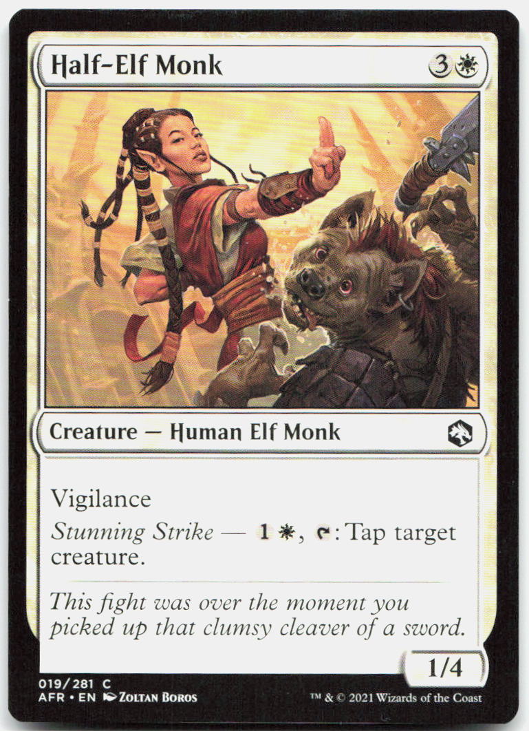 Half-Elf Monk NM C Adventures in the Forgotten Realms 19