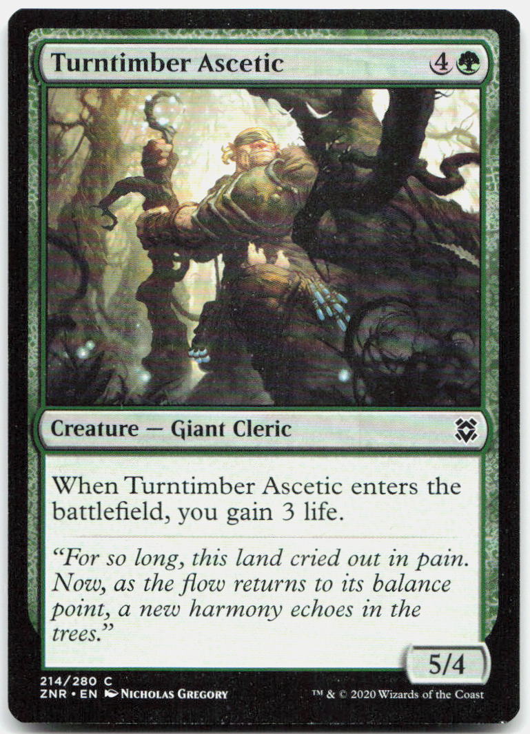 Turntimber Ascetic NM C Zendikar Rising 214