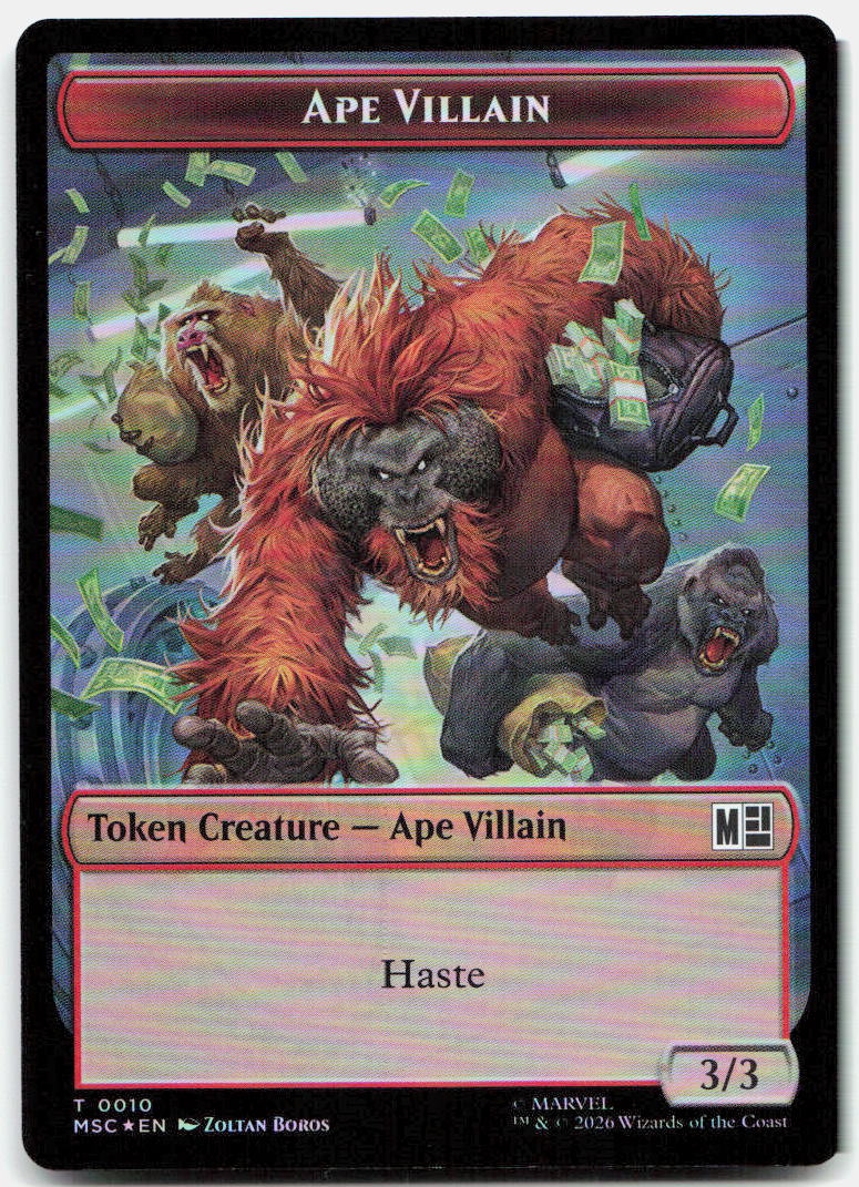Shapeshifter // Ape Villain Double-Sided Token NM Foil T Commander: Marvel Super