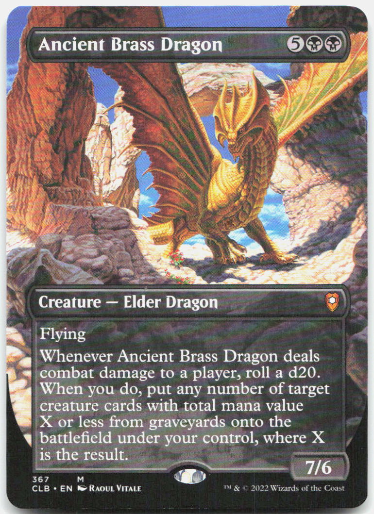 Ancient Brass Dragon (Borderless) NM M : Battle for Baldur's Gate 367