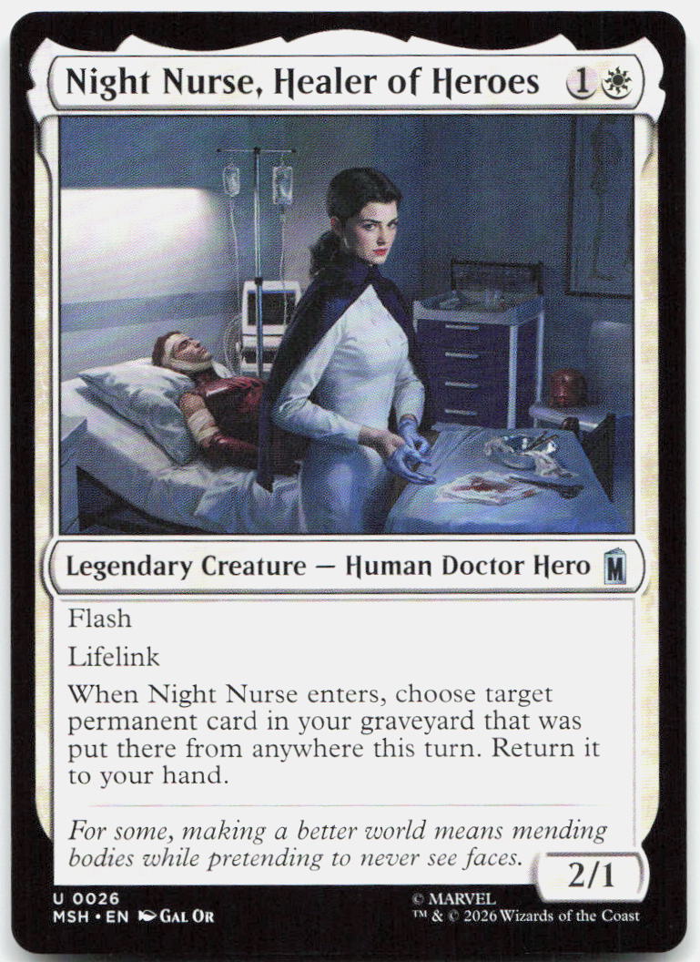 Night Nurse, Healer of Heroes NM U Marvel Super Heroes 26