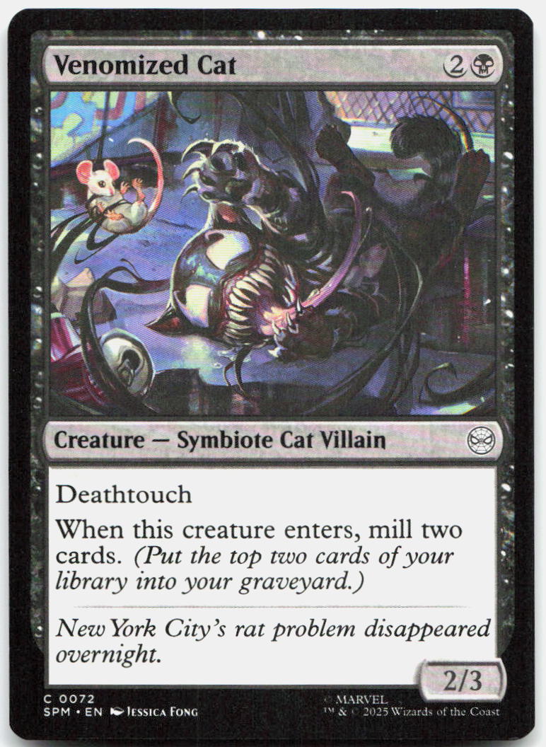 Venomized Cat NM C Marvel's Spider-Man 72