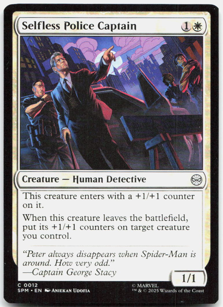 Selfless Police Captain NM C Marvel's Spider-Man 12