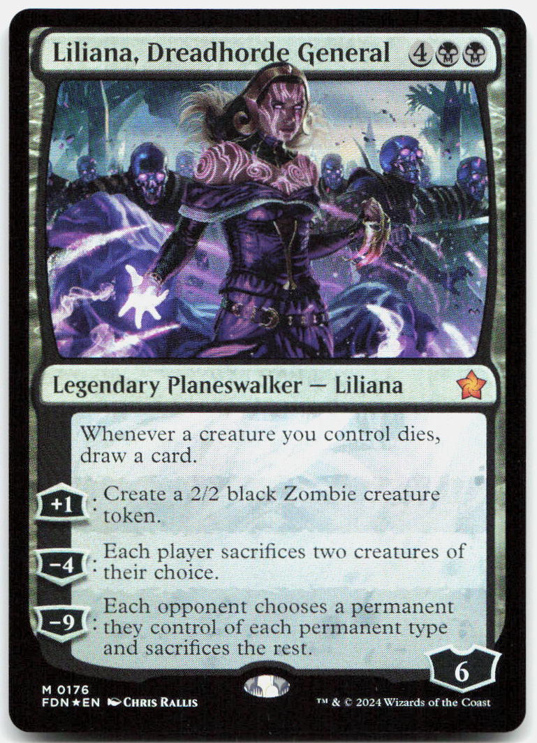 Liliana, Dreadhorde General NM Foil M Foundations 176