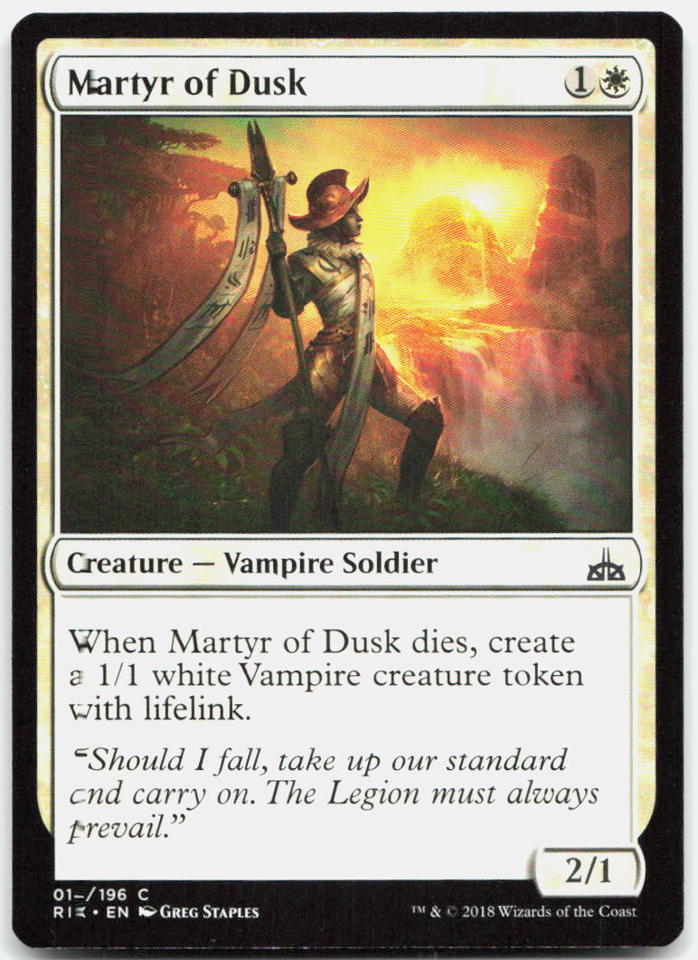 Martyr of Dusk NM C Rivals of Ixalan 14