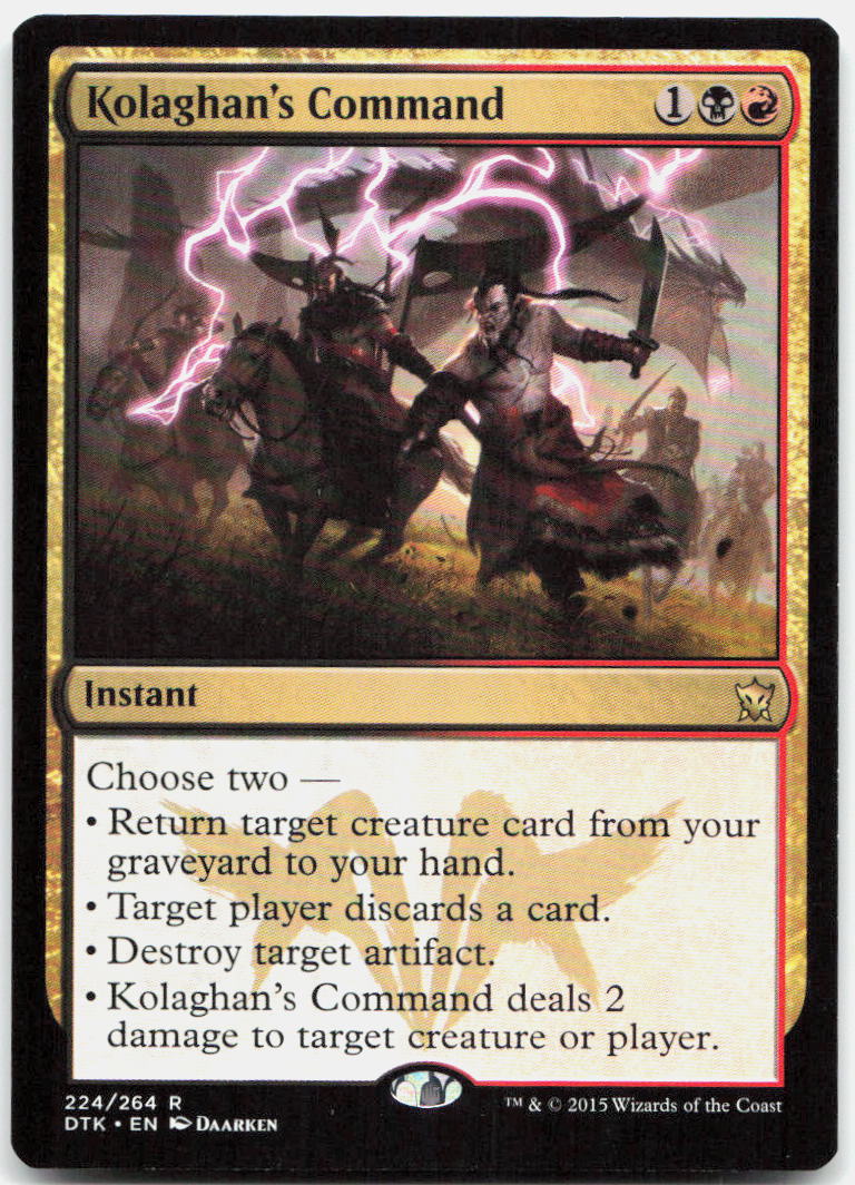 Kolaghan's Command NM R Dragons of Tarkir 224