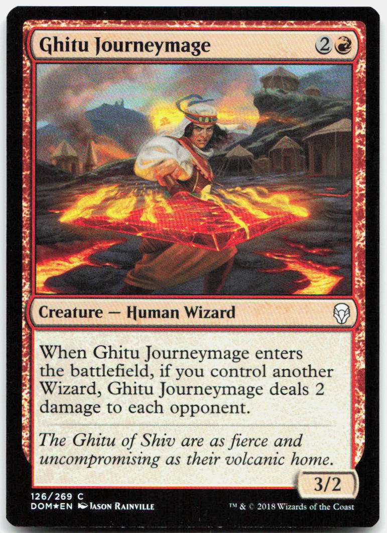Ghitu Journeymage NM Foil C Dominaria 126