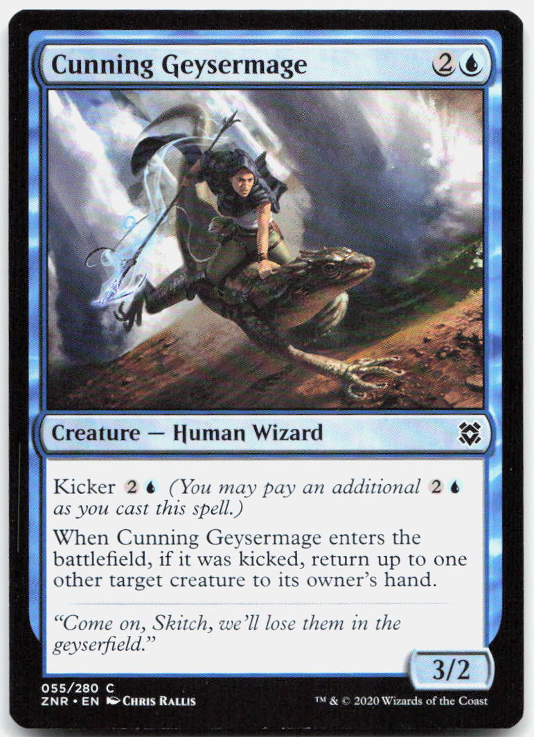 Cunning Geysermage NM C Zendikar Rising 55