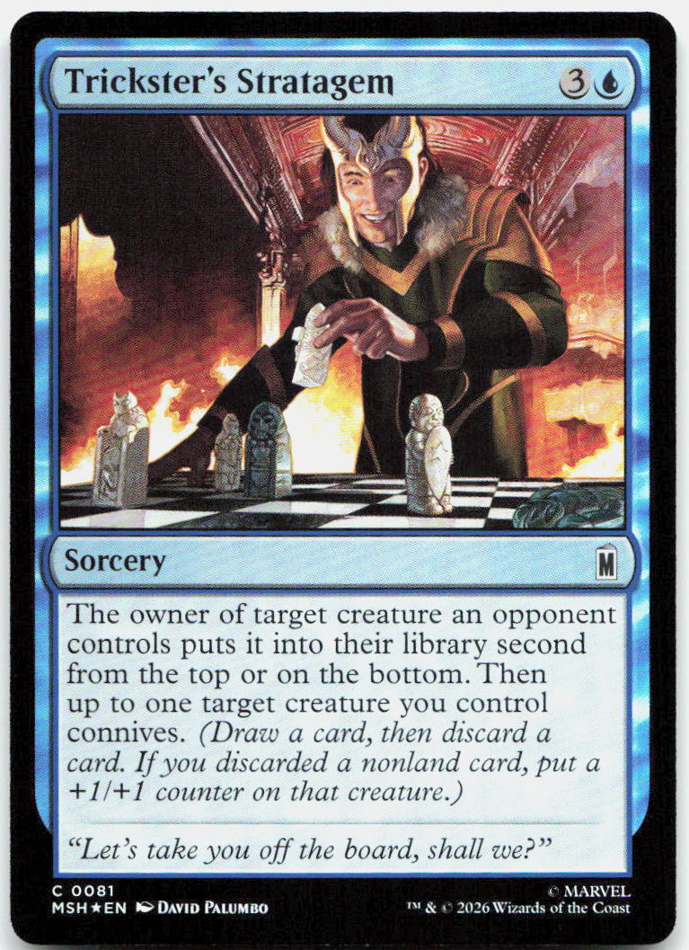 Trickster's Stratagem NM Foil C Marvel Super Heroes 81