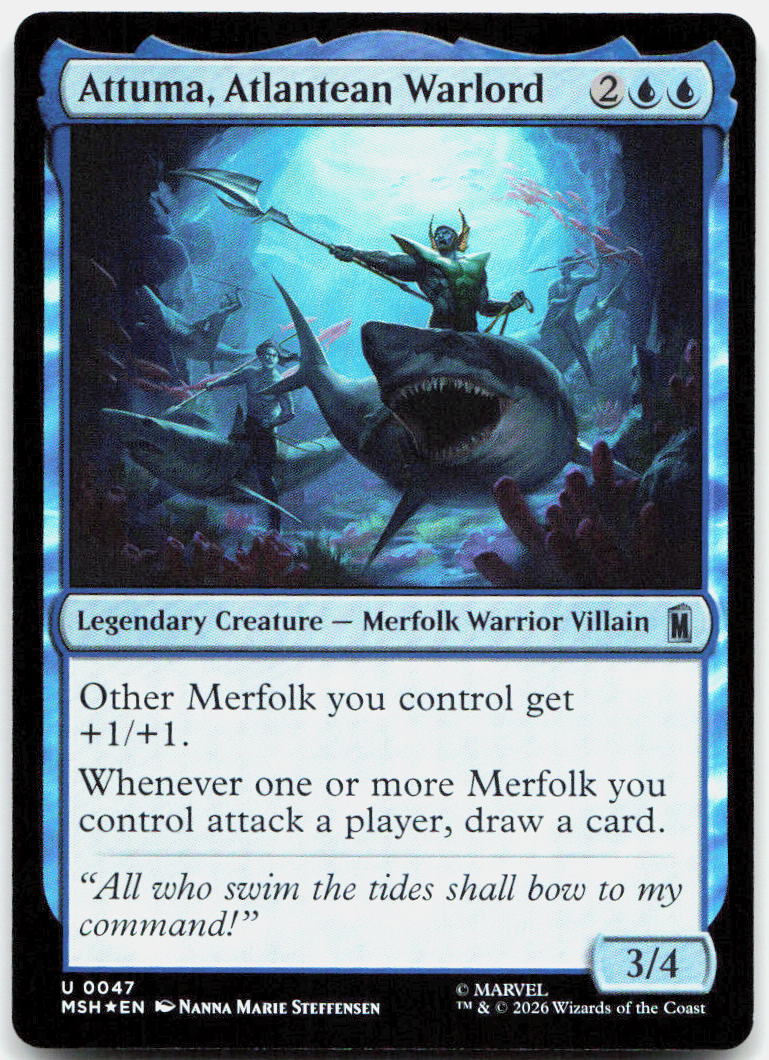 Attuma, Atlantean Warlord NM Foil U Marvel Super Heroes 47