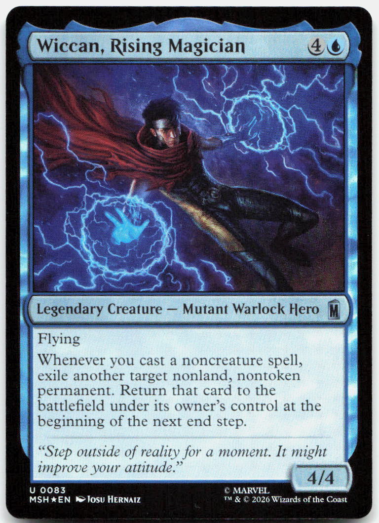 Wiccan, Rising Magician NM Foil U Marvel Super Heroes 83