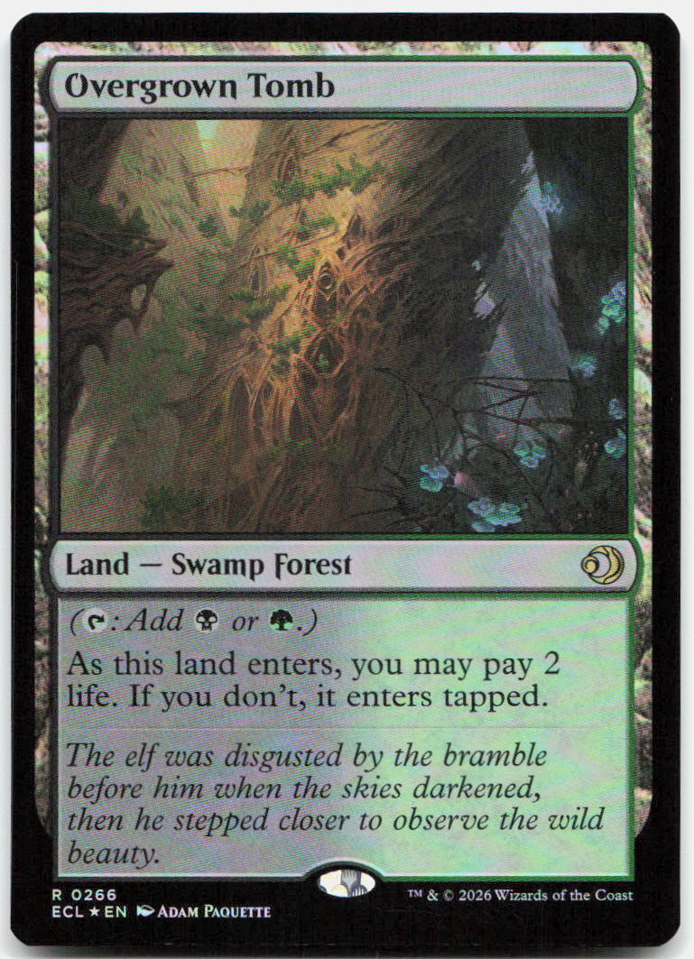 Overgrown Tomb NM Foil R Lorwyn Eclipsed 266