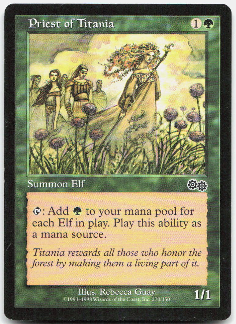 Priest of Titania NM C Urza's Saga 270