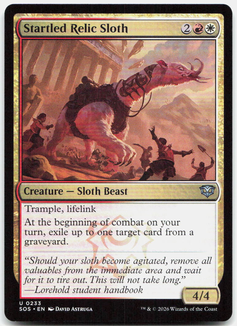Startled Relic Sloth NM U Secrets of Strixhaven 233