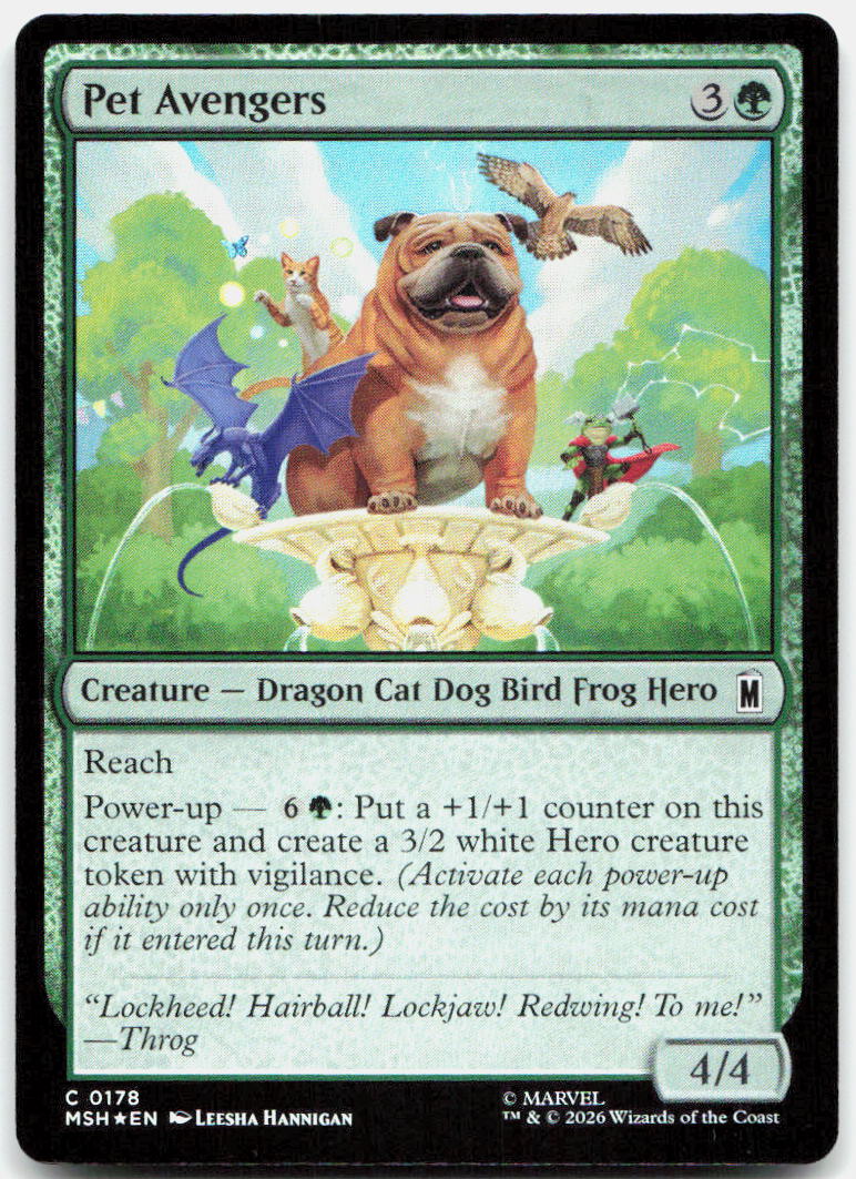 Pet Avengers NM Foil C Marvel Super Heroes 178