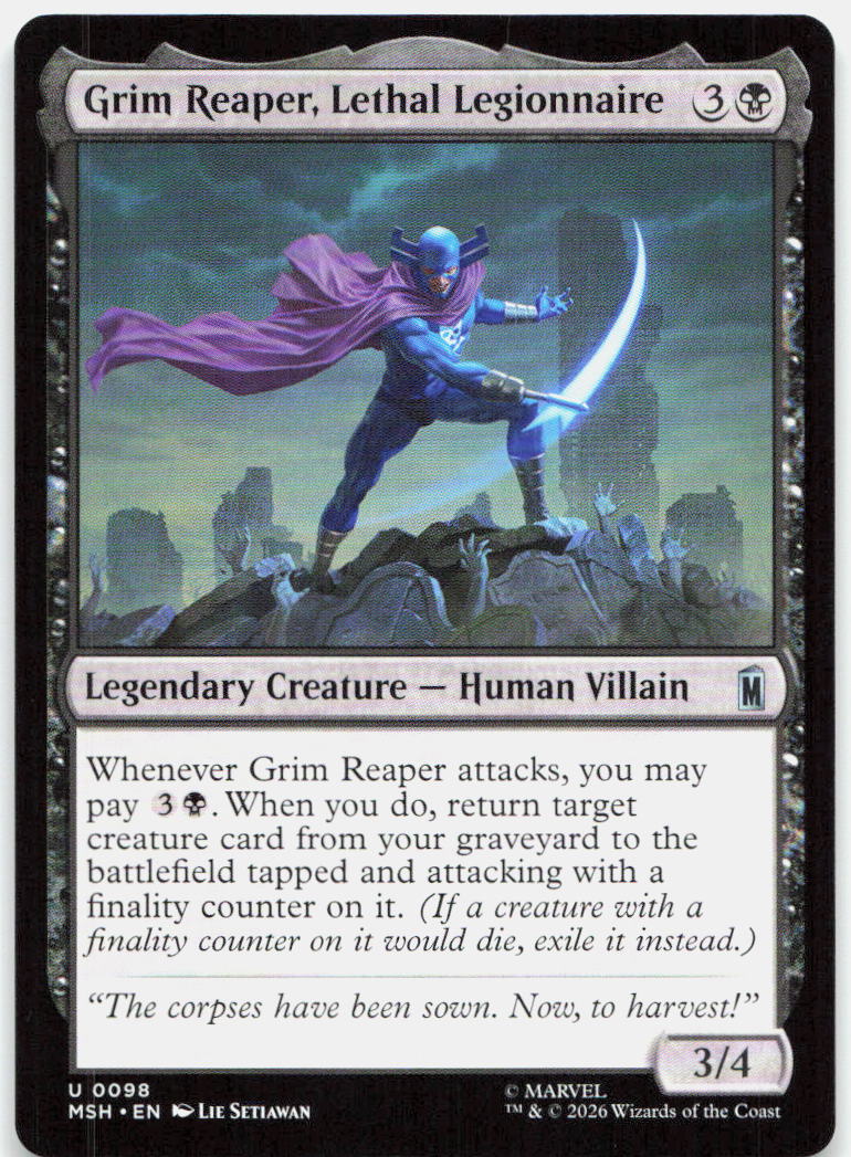 Grim Reaper, Lethal Legionnaire NM U Marvel Super Heroes 98