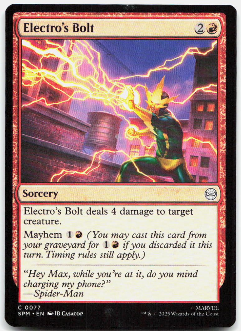 Electro's Bolt NM C Marvel's Spider-Man 77