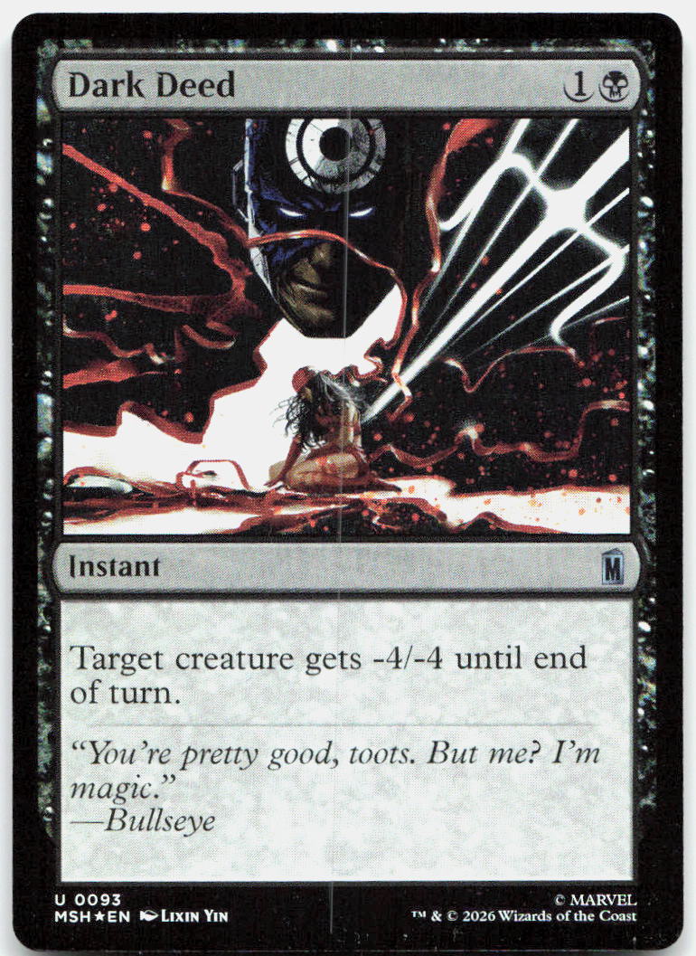 Dark Deed NM Foil U Marvel Super Heroes 93