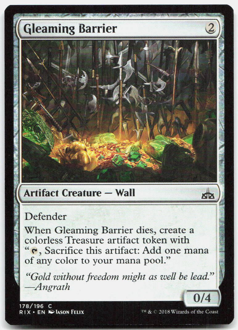 Gleaming Barrier NM C Rivals of Ixalan 178