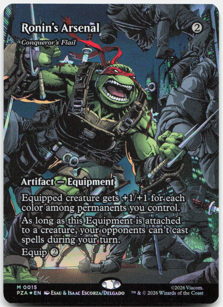 Ronin's Arsenal - Conqueror's Flail (Borderless) NM Foil M Teenage Mutant Ninja