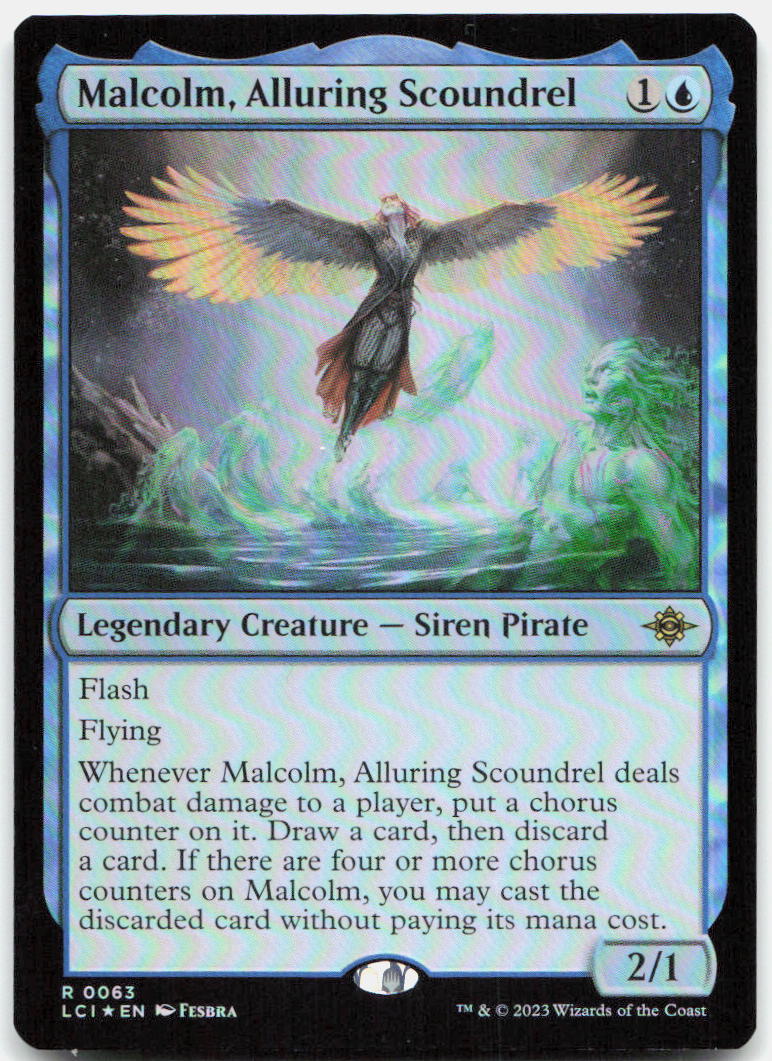 Malcolm, Alluring Scoundrel NM Foil R The Lost Caverns of Ixalan 63
