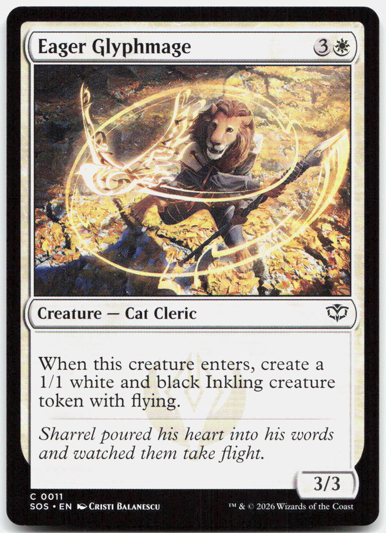 Eager Glyphmage NM C Secrets of Strixhaven 11