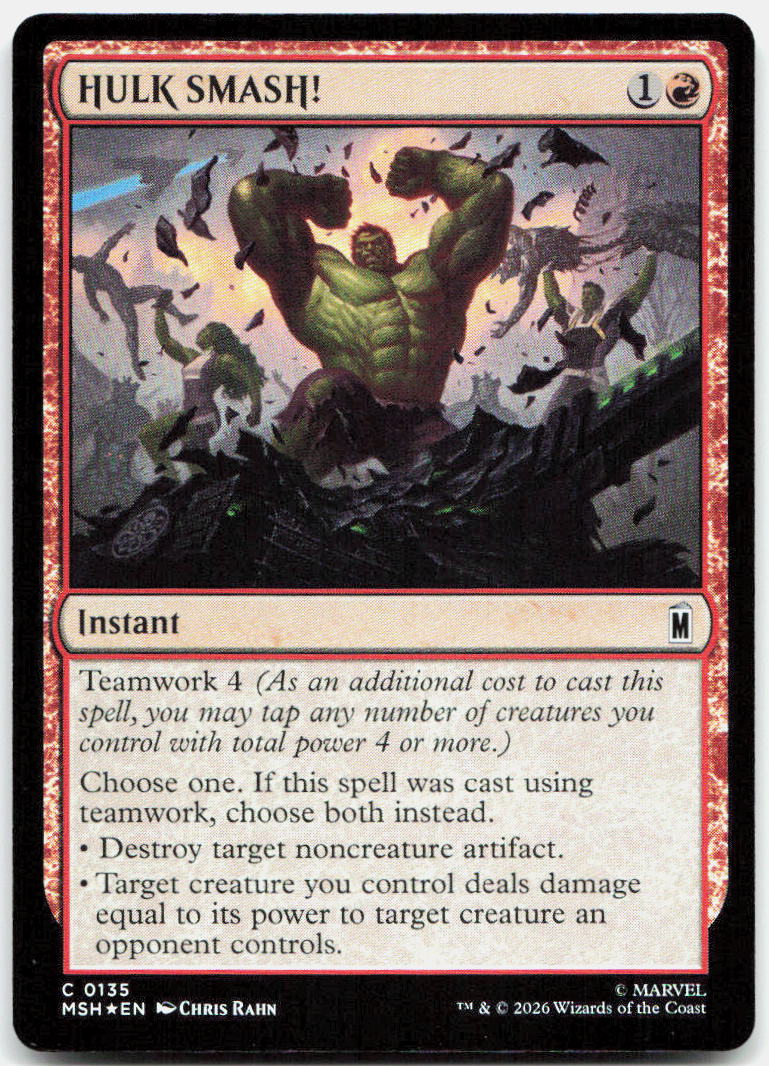 HULK SMASH! NM Foil C Marvel Super Heroes 135