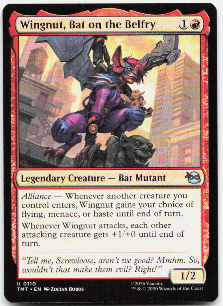 Wingnut, Bat on the Belfry NM U Teenage Mutant Ninja Turtles 110