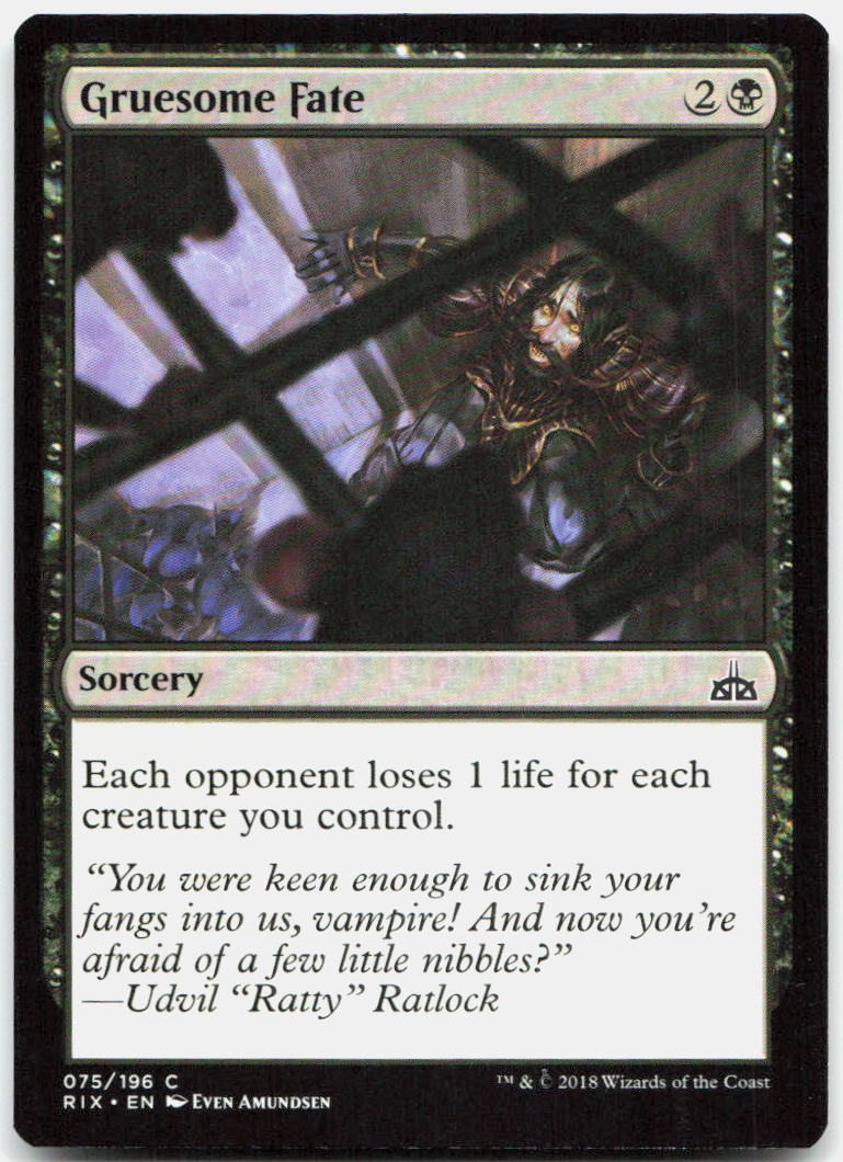 Gruesome Fate NM C Rivals of Ixalan 75