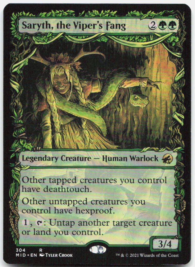 Saryth, the Viper's Fang (Showcase) NM R Innistrad: Midnight Hunt 304