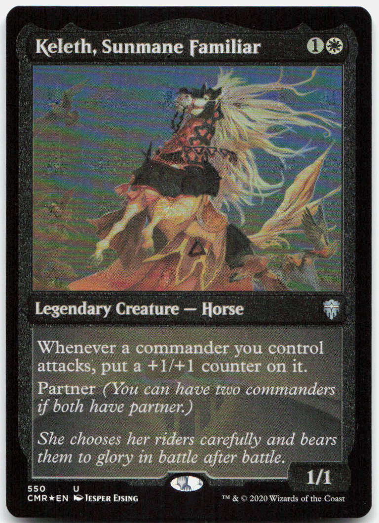 Keleth, Sunmane Familiar (Foil Etched) NM Foil U Commander Legends 550