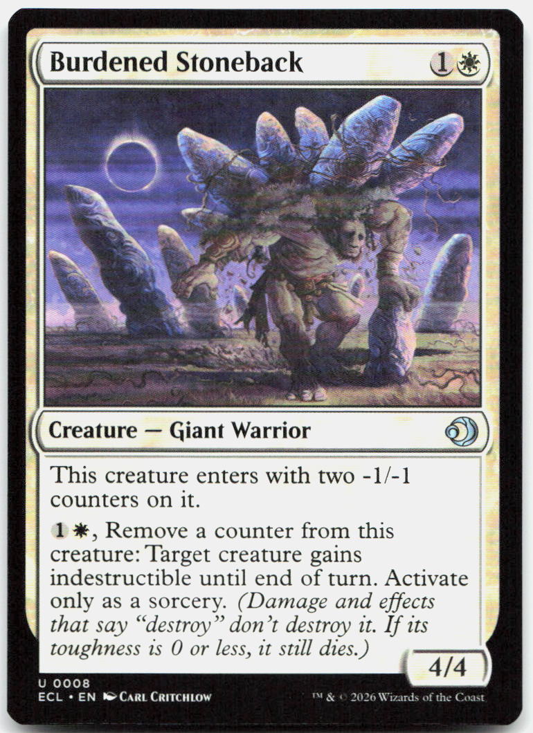 Burdened Stoneback NM U Lorwyn Eclipsed 8