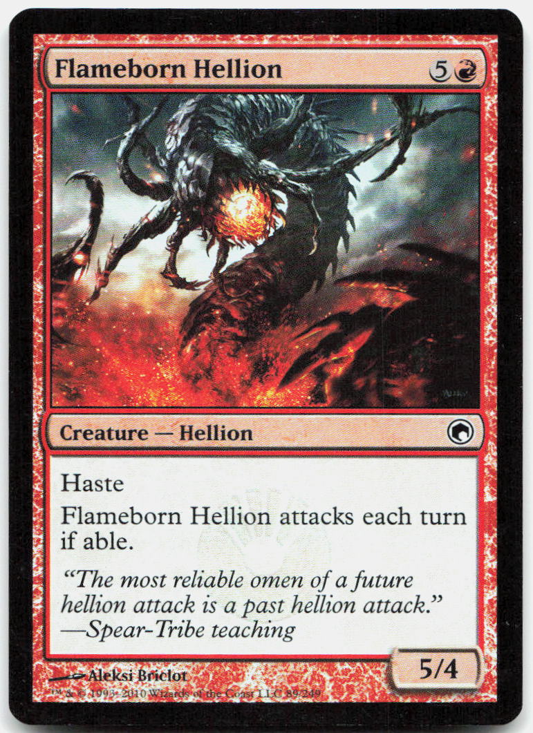 Flameborn Hellion NM Foil C Scars of Mirrodin 89