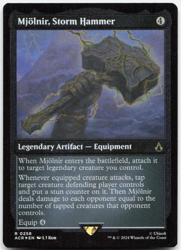 Mjolnir, Storm Hammer (Foil Etched) NM Foil R : Assassin's Creed 258
