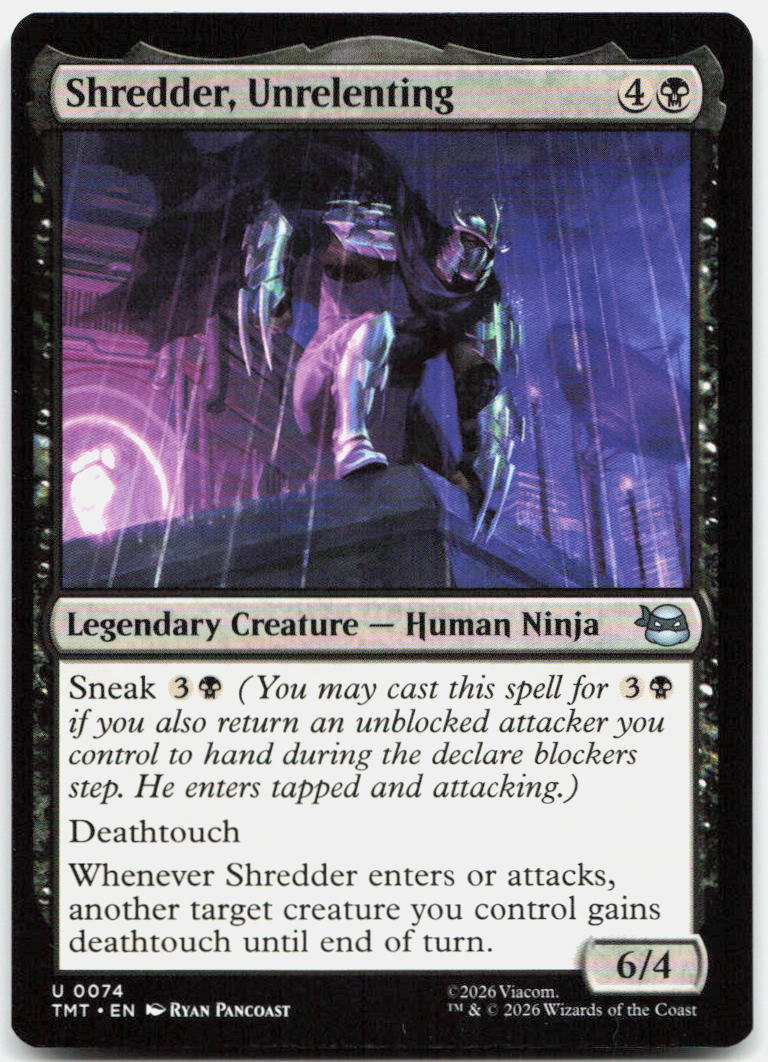 Shredder, Unrelenting NM U Teenage Mutant Ninja Turtles 74