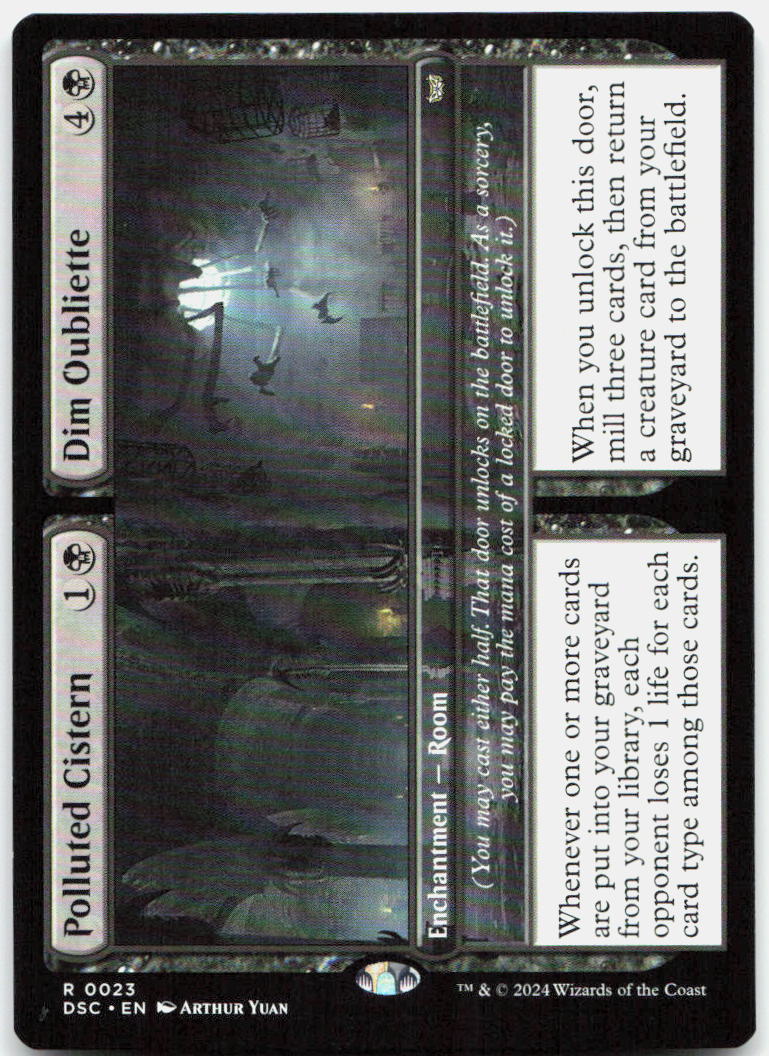Polluted Cistern // Dim Oubliette NM R Commander: Duskmourn: House of Horror 23