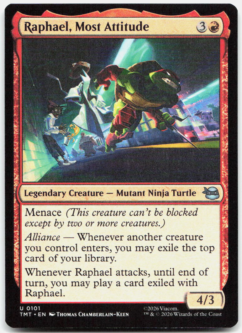 Raphael, Most Attitude NM U Teenage Mutant Ninja Turtles 101