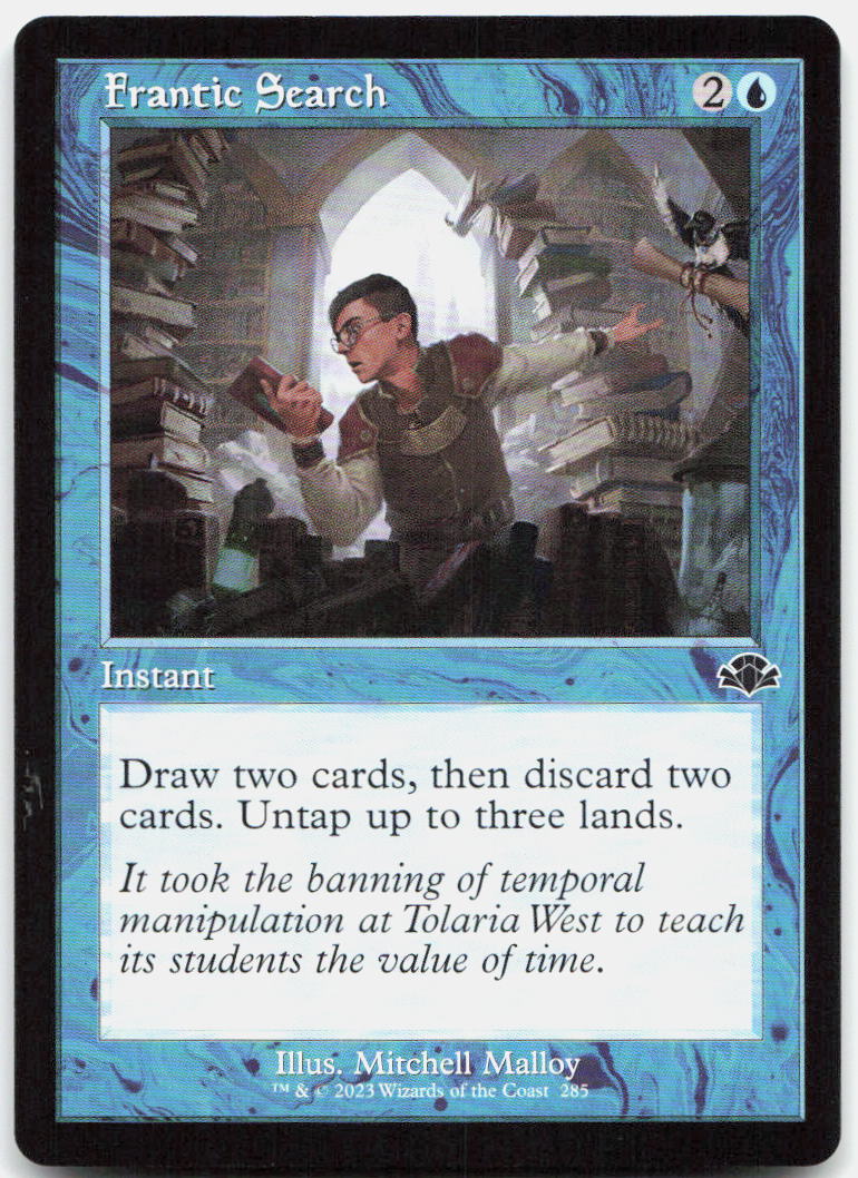 Frantic Search (Retro Frame) NM C Dominaria Remastered 285