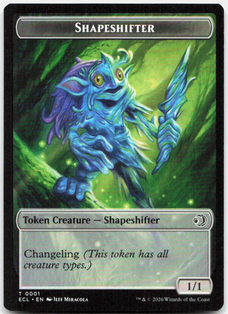 Shapeshifter // Merfolk Double-Sided Token NM T Lorwyn Eclipsed 1 // 8