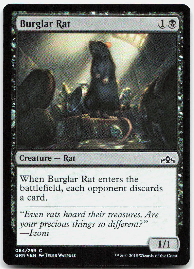 Burglar Rat NM Foil C Guilds of Ravnica 64